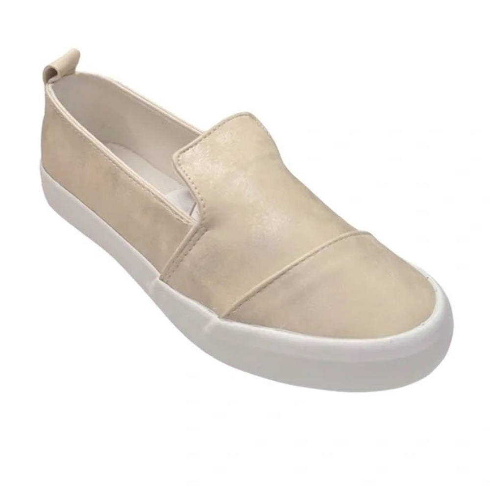Nature Breeze • Leonie Metallic Slip-On Sneakers • Women’s 6 • Cream • With Box
